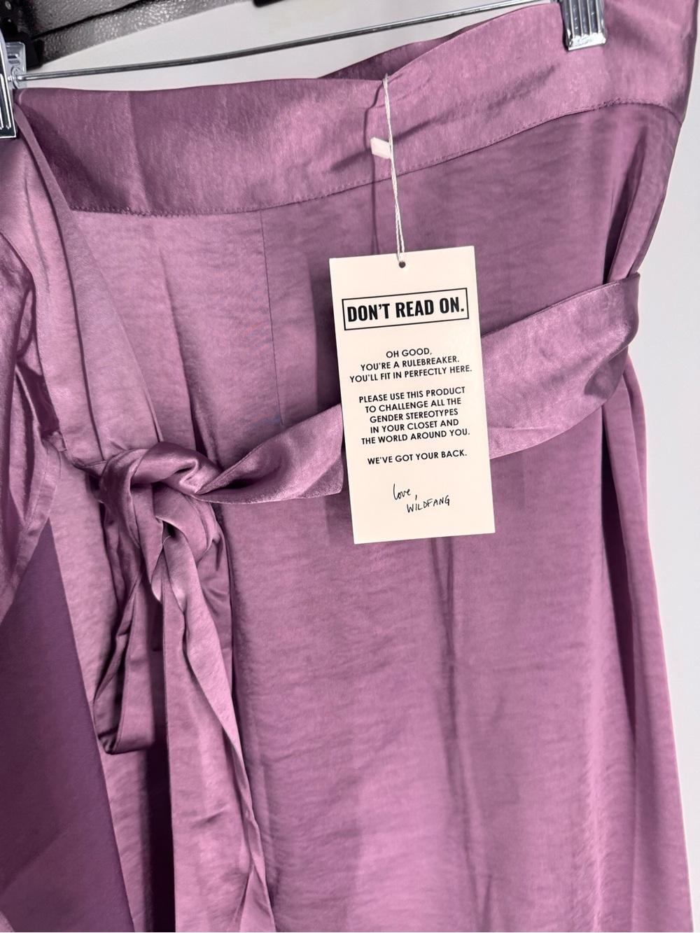 Wildfang empower wrap skirt mauve X-Large XL NWT - Picture 3 of 3